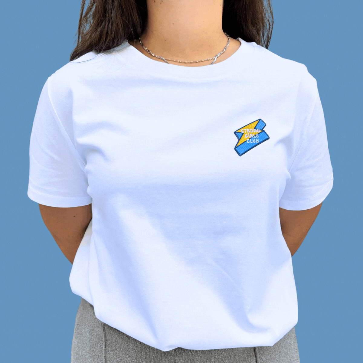 T-shirt Strong Girls Club - Blanc - Image 4